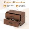 Giantex Stackable 2-Drawer Dressers for Bedroom – Short Dresser Two Drawer Storage Cabinet w/Handles & Anti-Topping Device, Small Dresser Chest of 2 Drawers for Closet Bedroom (1, White)(Walnut)