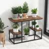 Giantex TV Stand for 50-Inches TVs – Industrial Sofa Table with Open Storage Shelves, 2-Tier Display Rack, Entertainment Center for Living Room, Bedroom, Entryway, Console Table, Rustic Brown