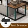 Giantex TV Stand for 50-Inches TVs – Industrial Sofa Table with Open Storage Shelves, 2-Tier Display Rack, Entertainment Center for Living Room, Bedroom, Entryway, Console Table, Rustic Brown