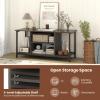 Giantex TV Stand for TV Up to 50” TVs, Entertainment Center with Charging Station, USB & Type C Ports, Adjustable Shelf, Cable Holes, Media Console Table for Living Room Bedroom, TV Cabinet