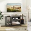 Giantex TV Stand for TV Up to 50” TVs, Entertainment Center with Charging Station, USB & Type C Ports, Adjustable Shelf, Cable Holes, Media Console Table for Living Room Bedroom, TV Cabinet