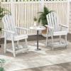 Giantex Tall Adirondack Chair, HDPE Outdoor Bar Stools with Armrests, 4.5” Wide Footrest, Patio Adirondack Barstools, All-Weather Balcony Chairs for Poolside, Garden, Backyard (1, White)(White)