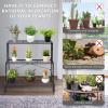 Giantex Tiered Plant Stand Outdoor, 3 Tier Metal Plant Stands for Multiple Plants w/ Curved Legs, Garden Shelf Flower Pot Holder Storage Organizer Rack for Indoor Outdoor Garden Balcony Porch