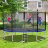 Giantex Trampoline Enclosure Net Only with Zipper & Buckle, Perfect Visibility and Tear&Weather-Resistant 12FT 14FT 15FT 16FT Trampoline Replacement Safety Enclosure Net(14FT 8 Poles)