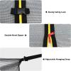 Giantex Trampoline Safety Net w/Adjustable Straps, 8 10 12 14 15 16Ft Weather-Resistant Replacement Enclosure Net with Double-Headed Zipper, Protection Buckle, Poles Not Included(14FT 8 Poles)