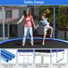 Giantex Trampoline for Kids Adults, ASTM Approved 8 10 12 14 15 16Ft Big Trampoline with Ladder, Thickness Steel Pipes Wear-Resistant All Weather Outdoor Large Recreational Trampoline with Net(8Ft 3 Legs)