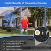 Giantex Trampoline for Kids Adults, ASTM Approved 8 10 12 14 15 16Ft Big Trampoline with Ladder, Thickness Steel Pipes Wear-Resistant All Weather Outdoor Large Recreational Trampoline with Net(16Ft 6 Legs)