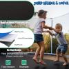 Giantex Trampoline with Basketball Hoop, 12 14 15 16 Ft Trampoline for Kids and Adults with Ladder, ASTM Approved Outdoor Large Recreational Trampoline with Net for Backyards, Park(12 Ft Inside Pad)
