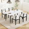 Giantex Upholstered Dining Chairs Set of 2, Sherpa Kitchen Chairs with Wood Frame & Padded Seat, Mid Century Modern Accent Armless Side Chairs for Dining Room, Living Room, Restaurant, White(2)