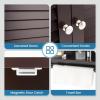 Giantex Wall Mounted Bathroom Cabinet with 2 Louvered Doors, 3-Position Adjustable Shelf, Towel Bar, Over The Toilet Space Saver, Above Toilet Hanging Medicine Cabinet (Espresso)(Espresso)