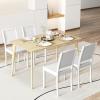 Giantex Wood Dining Chairs Set of 2, Modern Kitchen Chairs w/Rubber Wood Legs, Curved Backrest, Farmhouse Diner Chairs, Wooden Armless Side Chairs for Home Dining, Restaurant, Load 400 LBS, Black(White)