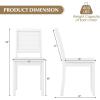 Giantex Wood Dining Chairs Set of 2, Modern Kitchen Chairs w/Rubber Wood Legs, Curved Backrest, Farmhouse Diner Chairs, Wooden Armless Side Chairs for Home Dining, Restaurant, Load 400 LBS, Black(White)