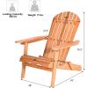 Giantex Wooden Adirondack Chair Outdoor Lounger Chair, Folding Adirondack Chairs 400 lbs Weight Capacity for Patio, Garden, Deck, Porch, Lawn, Oversized Backyard Seating Fire Pit Chairs(2)