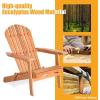 Giantex Wooden Adirondack Chair Outdoor Lounger Chair, Folding Adirondack Chairs 400 lbs Weight Capacity for Patio, Garden, Deck, Porch, Lawn, Oversized Backyard Seating Fire Pit Chairs(1)