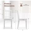 Giantex Wooden Dining Chairs Set of 2, Modern Kitchen Chairs w/Rubber Wood Legs & Curved Backrest, Ladder Back Diner Chairs, Farmhouse Side Chairs for Study, Dining Room, Load 400 LBS, White(White)