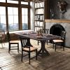 Giantex Wooden Dining Chairs Set of 4, Farmhouse Kitchen Chair with Rubber Wood Legs, Easy to Assemble Armless Dining Side Chairs, Dining Room Chairs, Black