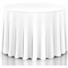 Giantex 10 Pcs Round White Tablecloth 90-Inch, Premium Polyester Table Cover, Machine Washable, Durable Table Cloths for Wedding Reception Restaurant Banquet Party (White, 90”)(White)
