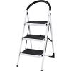 Giantex 2 Step Ladder Folding Step Stool Platform Home Kitchen Tool Multiuse Stepladder w/Sturdy Frame Rubber Hand Grip Anti-Slip Pedal Lightweight Portable Ladder 330Lbs Capacity(3 Step)