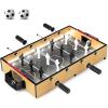 Giantex 20 Inch Foosball Table – Tabletop Football Table w/LED Lights, Realistic Players & 2 Balls, Wooden Soccer Game Table for Kids Adults, Mini Foosball Table for Party, Game Room, Family Night