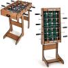 Giantex 27in Folding Foosball Table with 2 Mini Footballs, Score Keepers – ASTM Certified for Indoor Recreation, Great for Family Game Nights and Parties