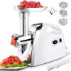 Giantex 2800W Electric Meat Grinder Sausage Stuffer Maker, Stainless Cutting Blade Plates, 3 Sausage Kit, Reverse, for Home Kitchen Commercial Using, 3.8 HP Meat Mincer Sausage Grinder
