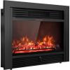 Giantex 28.5″ Electric Fireplace Insert, Wall Recessed/Mounted, Freestanding Fireplace with Remote Control, 3 Color Adjustable Flames, 2 Modes Heat, 8 H Timer, 5 Brightness Settings, 750/1500W Heater(28.5-inches)