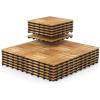 Giantex 30 PCS Acacia Wood Interlocking Patio Deck Tiles, 12″ x 12″ Indoor Outdoor Flooring Tiles for Balcony, Garden, Poolside, 30 Sq.ft Coverage, No Tools Required (Natural Wood, Checker Pattern)