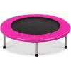 Giantex 36″ 38″ Folding Mini Trampoline, Portable Recreational Fitness Trampoline for Adults, Kids, Max Load 330lbs, Foldable Indoor Exercise Rebounder Trampoline(Pink)