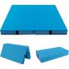 Giantex 4′ x 4′ Folding Gymnastics Mat with Carry Handles, Bio-Folding Tumbling Mat for Kids & Cheerleading(Blue)