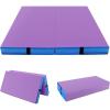 Giantex 4′ x 4′ Folding Gymnastics Mat with Carry Handles, Bio-Folding Tumbling Mat for Kids & Cheerleading(Lavender Purple)