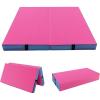 Giantex 4′ x 4′ Folding Gymnastics Mat with Carry Handles, Bio-Folding Tumbling Mat for Kids & Cheerleading(Pink)