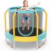 Giantex 48″ Trampoline for Kids, Toddler Trampoline with Safety Enclosure Net, Max Load 265 Lbs, Outdoor Mini Trampoline with Net for Kids, Indoor Small Trampoline Gifts for Boys Girls Aged 3-6(Green+ Yellow)
