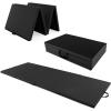 Giantex 4’x10’x 2″ Gymnastics Mat, 4-Panel Folding Aerobics Exercise Mat w/Hook & Loop Fastener, Carrying Handle, Portable Tumbling Mat for Stretching Yoga Cheerleading Martial Arts(Black)