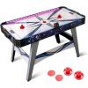 Giantex 54″ Air Hockey Table – Arcade Hockey Table Gaming Set w/LED Electronic Scoring & Lights, 2 Pucks, 2 Pushers, Powerful 12V Motor, Air Hockey Game Table for Kids Adults, Game Room, Home, Office