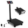 Giantex 660lbs Weight Computing Digital Scale Floor Platform Scale for Weighing Luggage Package Shipping Mailing Postal Scale with Accurate LB/KG Price Calculator, High-Definition Display (Silver)(Black)
