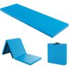 Giantex 6’x 2′ Gymnastics Mat, 2″ Thick Folding Tumbling Mat with Hook and Loop Fastener, Foldable Gym Mat with Carrying Handles, Cheer Mats for Kids Adults Home Exercise Aerobics Fitness(Blue)