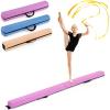 Giantex 7FT/8FT/9FT Balance Beam, Folding Gymnastics Beam w/Carry Handles, Floor Foam Gymnastics Equipment for Kids, Non Slip Rubber Base for Exercise, Practice & Professional Home Training(Light Purple)