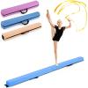 Giantex 7FT/8FT/9FT Balance Beam, Folding Gymnastics Beam w/Carry Handles, Floor Foam Gymnastics Equipment for Kids, Non Slip Rubber Base for Exercise, Practice & Professional Home Training(Baby Blue)