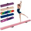 Giantex 7FT/8FT/9FT Balance Beam, Folding Gymnastics Beam w/Carry Handles, Floor Foam Gymnastics Equipment for Kids, Non Slip Rubber Base for Exercise, Practice & Professional Home Training(Pink)