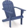 Giantex Acacia Wood Adirondack Chair – Outdoor Fire Pit Chair with 105° Inclined Seat, High Backrest, 4″ Wide Armrests, Patio Lounge Chair for Outside, Lawn, Backyard, Garden, Deck, Porch (1, Grey)(Blue)