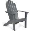 Giantex Adirondack Chair Acacia Wood Outdoor Chairs with 350 lbs Weight Capacity, Weather Resistant Lounge Armchair for Yard, Patio, Garden, Poolside, Balcony, Deck Fire Pit Chairs, Gray(Grey)