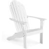 Giantex Adirondack Chair Acacia Wood Outdoor Chairs with 350 lbs Weight Capacity, Weather Resistant Lounge Armchair for Yard, Patio, Garden, Poolside, Balcony, Deck Fire Pit Chairs, Gray(White)