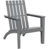 Giantex Adirondack Chair Set of 4 Acacia Wood Outdoor Chairs, 350 lbs Weight Capacity, Weather Resistant Campfire Chairs for Lawn Seating, Garden, Poolside, Balcony, Patio Lounger(Grey)