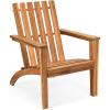 Giantex Adirondack Chair Set of 4 Acacia Wood Outdoor Chairs, 350 lbs Weight Capacity, Weather Resistant Campfire Chairs for Lawn Seating, Garden, Poolside, Balcony, Patio Lounger(Wood)