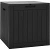 Giantex Deck Boxes Outdoor Waterproof – 30 Gallon Patio Storage Box with Lockable Lid, Built-in Handles, Storage Bin for Poolside, Package Delivery, Cushions, Garden Tools, Outside Storage Box (Brown)(Black)