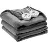 Giantex Electric Heated Blanket, 84″ x 90″ Flannel Thermal Blanket w/Machine Washable, 10 Heating Levels, 12 Hour Auto Shut-Off, Overheat Protection, Queen Size Heating Blanket for Bed Couch, Gray