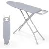 Giantex Full Size Ironing Board with Iron Rest, 57″ x 15″ Carbon Steel Table with 7-Level Height & Heat Resistant Cover, Foldable 4-Layer Iron Board for Home, Dorm & Laundry Room (Gray)(Gray)