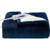 Giantex Heated Blanket Electric Throw – Double-Sided Electric Blanket with 5 Heat Settings, 3-Hour Auto Shut Off, Flannel & Cashmere Throw Blanket, Machine Washable, 50” x 60”, Heating Blanket (Blue)