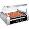 Giantex Hot Dog Roller Machine, 7 Non-Stick Rollers 18 Hot Dog Sausage Grill Cooker Machine with Removable Stainless Steel Drip Tray and Glass Hood Cover, Commercial Household Hot Dog Rotisserie(23”Lx19”Wx17”H)