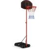 Giantex Portable Basketball Hoop Adjustable Height 6.5-8.5 FT, Backboard System Stand with 2 Wheels, Fillable Base, Weather-Resistant Nylon Net, Basketball Goal Indoor Outdoor for Kids Youth